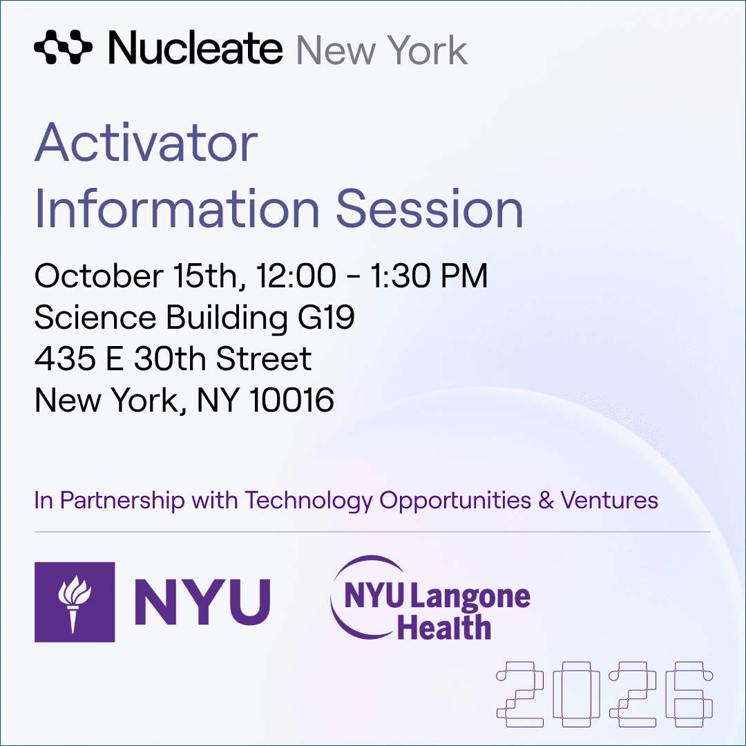 Nucleate NY Activator Info Session - NYU Langone